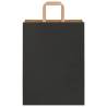 50 Black Paper Bags with Handles - Eco-Friendly & Durable