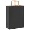 50 Black Paper Bags with Handles - Eco-Friendly & Durable