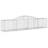 Arched Gabion Baskets 12 pcs - Galvanised Iron | HipoMarket