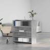 Reception Desk Concrete Grey - Versatile Engineered Wood Design