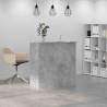 Reception Desk Concrete Grey - Versatile Engineered Wood Design