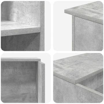 Reception Desk Concrete Grey - Versatile Engineered Wood Design