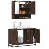  2 Piece Bathroom Furniture Set Brown Oak Engineered Wood Colour brown oak Number of 1 