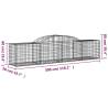 Arched Gabion Baskets 12 pcs - Galvanised Iron | HipoMarket