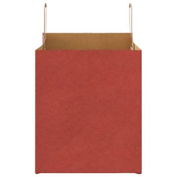 Red Paper Bags with Handles - 250 pcs, 32x22x24 cm