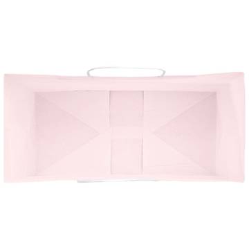 Pink Paper Bags with Handles - 50 pcs | Hipo Market