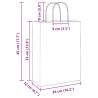 Pink Paper Bags with Handles - 50 pcs | Hipo Market