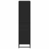 Stylish Black Bookcase - 60x35x139 cm Engineered Wood