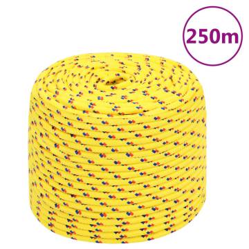 Boat Rope Yellow 8 mm 250 m Polypropylene | Durable & Versatile