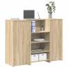  Reception Desk Sonoma Oak 135x50x103.5 cm Engineered Wood Colour sonoma oak Size 135 x 50 x 103.5 cm 