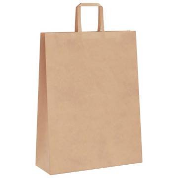 50 Pcs Brown Paper Bags with Handles - Eco-Friendly Packaging