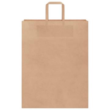 50 Pcs Brown Paper Bags with Handles - Eco-Friendly Packaging