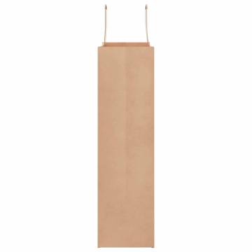 50 Pcs Brown Paper Bags with Handles - Eco-Friendly Packaging