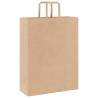 50 Pcs Brown Paper Bags with Handles - Eco-Friendly Packaging