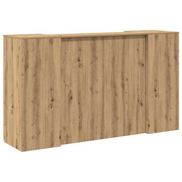 Reception Desk Artisan Oak | Durable Engineered Wood | HipoMarket