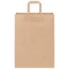 Brown Paper Bags with Handles - 50 pcs | Eco-Friendly Packaging