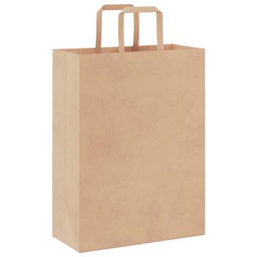 Brown Paper Bags with Handles - 50 pcs | Eco-Friendly Packaging