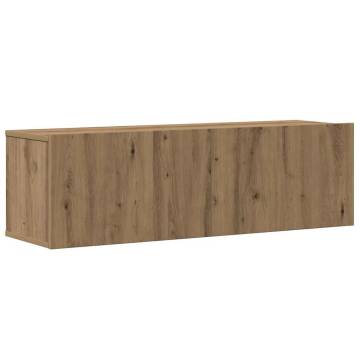 6 Piece Wall-Mounted TV Cabinet Set - Artisan Oak Finish