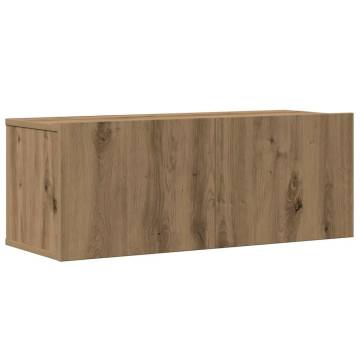 6 Piece Wall-Mounted TV Cabinet Set - Artisan Oak Finish