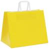 250 Yellow Paper Bags with Handles - Eco-Friendly & Durable