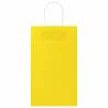 Durable Yellow Paper Bags with Handles - 50 pcs | Hipomarket