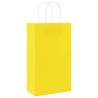 Durable Yellow Paper Bags with Handles - 50 pcs | Hipomarket