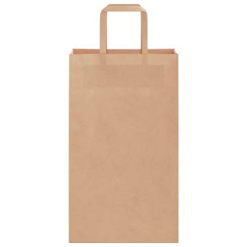 50 Pcs Brown Paper Bags with Handles - Eco-Friendly Packaging