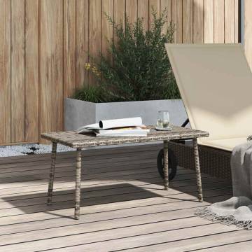 Garden Coffee Table Rectangular Grey - 80x40 cm | Hipo Market