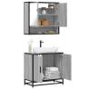 2 Piece Grey Sonoma Bathroom Furniture Set - Stylish & Durable