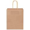 Paper Bags 50 pcs with Handles - Brown Kraft 18x8x22 cm