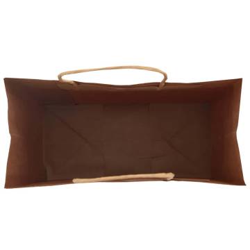 Paper Bags 50 pcs with Handles - Brown Kraft 18x8x22 cm