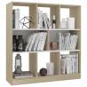 Book Cabinet White & Sonoma Oak - Stylish Storage Solution