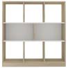 Book Cabinet White & Sonoma Oak - Stylish Storage Solution