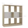 Book Cabinet White & Sonoma Oak - Stylish Storage Solution