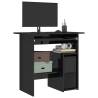  Desk High Gloss Black 80x45x74 cm Engineered Wood Colour high gloss black 