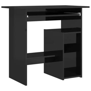 High Gloss Black Desk - Modern & Durable | HipoMarket