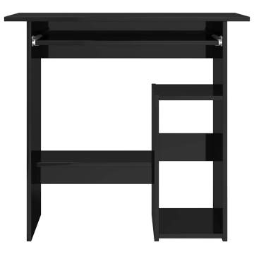 High Gloss Black Desk - Modern & Durable | HipoMarket