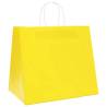 250 Yellow Paper Bags with Handles | Eco-Friendly Packaging