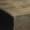 Light Grey Coffee Table 100x54 cm - Solid Mango Wood