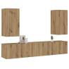  Wall Mounted TV cabinets 4 pcs Artisan Oak Engineered Wood Colour artisan oak Quantity in Package 4 Width 80 cm 