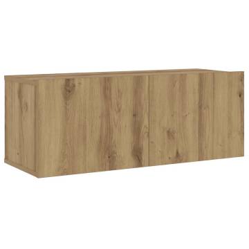 Wall Mounted TV Cabinets - 4 pcs Artisan Oak | HipoMarket