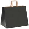 250 Black Paper Bags with Handles | Eco-Friendly Packaging