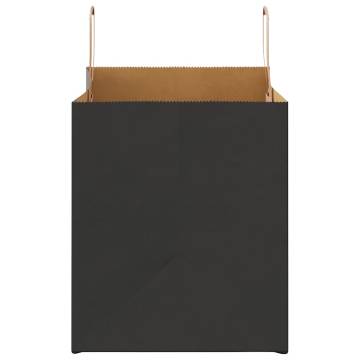 250 Black Paper Bags with Handles | Eco-Friendly Packaging