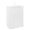 White Paper Bags with Handles - 50 pcs | 32x17x44 cm