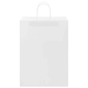 White Paper Bags with Handles - 50 pcs | 32x17x44 cm