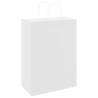 White Paper Bags with Handles - 50 pcs | 32x17x44 cm