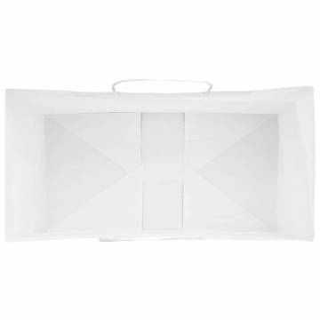 White Paper Bags with Handles - 50 pcs | 32x17x44 cm