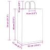 White Paper Bags with Handles - 50 pcs | 32x17x44 cm