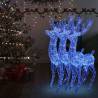 XXL Acrylic Christmas Reindeers 250 LED 3 pcs 180 cm Blue Colour blue Size 96 x 40 x 180 cm Quantity in Package 3 Number of LEDs 1 