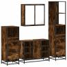 4 Piece Bathroom Furniture Set - Smoked Oak | HipoMarket